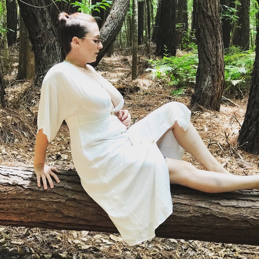 70’s style Button up midi dress